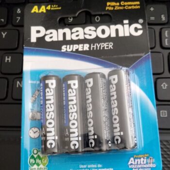 Panasonic UM-3SHS - Pilha Comum AA, Tensão 1,5 Volts, Embalagem com 4 pilhas