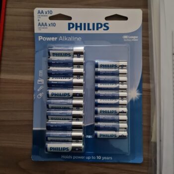 PHILIPS Pilha alcalina do tipo AA e AAA C/10 AA E 10-AAA, Branco, azul e cinza, padrão, LR036P20BP/59