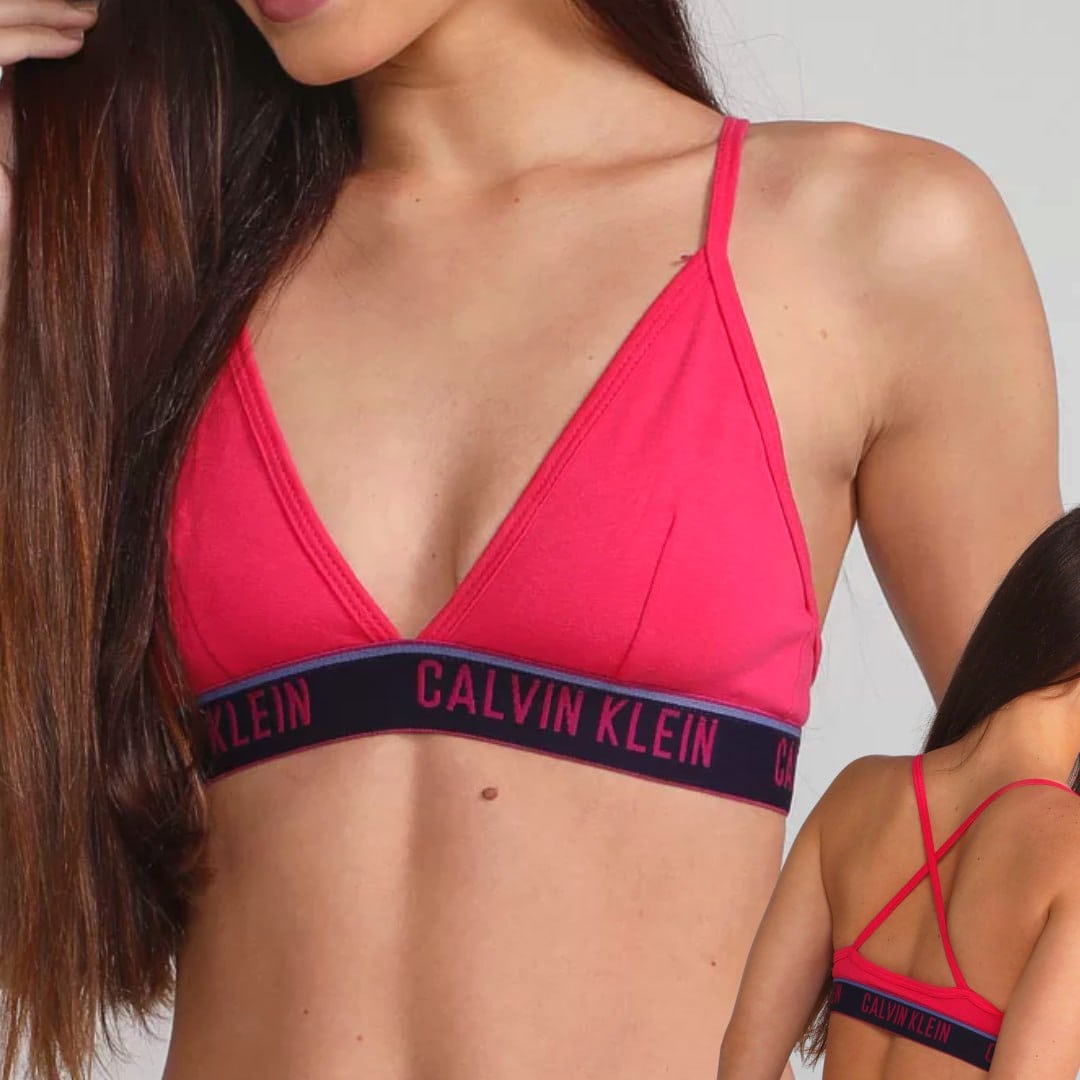 Top Calvin Klein Underwear Triângulo Logo Pink - Promotop