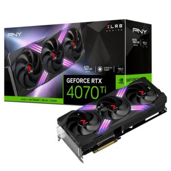 Placa de Vídeo RTX 4070 Ti XLR8 Gaming Verto Epic PNY NVIDIA GeForce, 12GB GDDR6X, DLSS 3, Ray Tracing, RGB, Triple Fan - VCG4070T12TFXXPB1