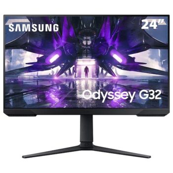 SAMSUNG Monitor Gamer Odyssey 24", FHD, 165Hz, 1ms, com ajuste de altura, HDMI, DP, Freesync, Preto, Série G32