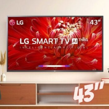Smart TV 43" LG Full HD 43LM6370 WiFi, Bluetooth, HDR, ThinQAI compatível com Inteligência Artificia - LG Eletronics