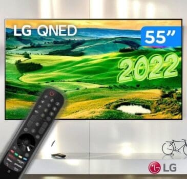 Smart TV 55" LG 4K Quantum Dot NanoCell 55QNED80 120Hz, FreeSync, HDMI 2.1, ThinQ, Google, Alexa
