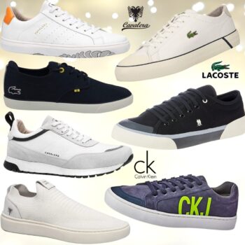 55% Off em Tênis Calvin Klein, Lacoste, Cavalera e outros