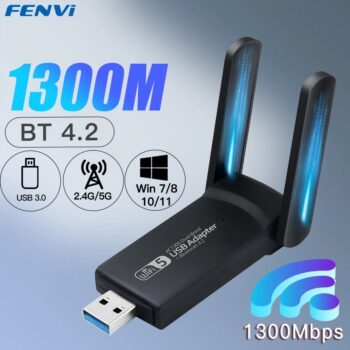 Adaptador Wi-FI USB Fenvi 1300Mbps + Bluetooth 4.2