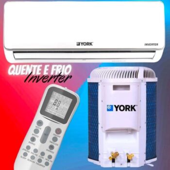 Ar condicionado Split Hi Wall Inverter York 9000 BTU/h Home Star Quente Frio YHHE09C3I1 - 220 Volts