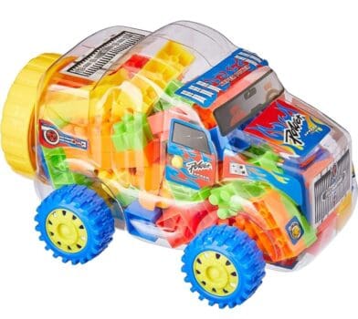Blocos Monster Car 88 Peças, Pica Pau Brinquedos
