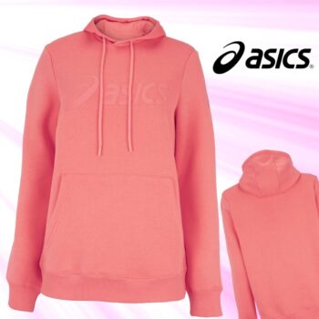 Blusa de Moletom Feminina ASICS com Capuz Canguru e Fleece