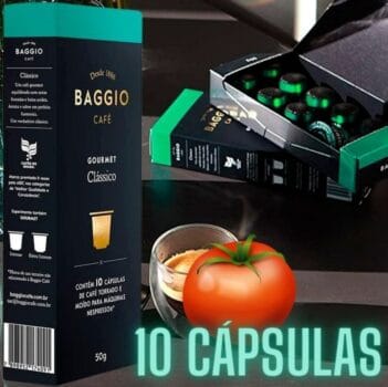 Cápsulas de Café Baggio Café Clássico, compatível com Nespresso, contém 10 cápsulas