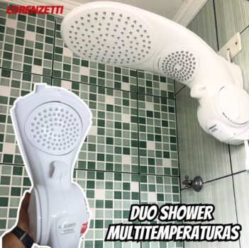 Duo Shower Multitemperaturas 220V 6800W, Lorenzetti, 7511001, Branco, Pequeno