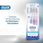 Escova Dental Oral-B Whitening Therapy Ultrafino Polidor 3 unidades, Oral B