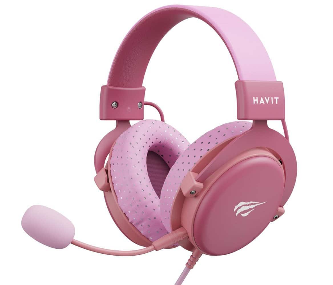 Fone De Ouvido Gamer Headset Havit H2015D Pc/Xbox/Ps4/Ps5 - Pink