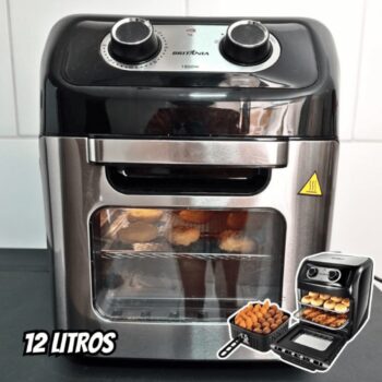 Fritadeira Elétrica sem Óleo/Air Fryer Britânia - Oven BFR2300P Preta 3,5L
