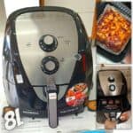 Fritadeira Elétrica Sem Óleo Air Fryer Mondial Mega Family AFN-80-BI 8L – Preta/Inox
