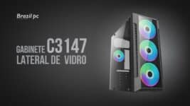 Gabinete ATX BrazilPc Gamer BPC-C3147 Black (2XUSB/Lateral Vidro) S/Fonte Box - Flex