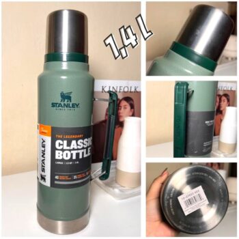 Garrafa térmica com isolamento a vácuo Stanley Classic, 1,4 L, Hammertone Green