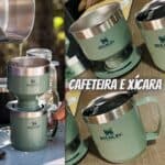 Kit cafeteira e xícara Stanley The Camp Pour Over, filtro de aço inoxidável