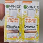 Kit Sérum Facial Antimarcas Garnier Uniform & Matte Vitamina C, 30ml