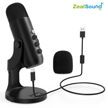 Microfone Zealsound USB Condensador Cupom