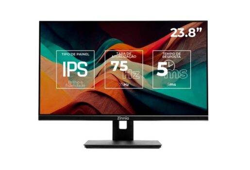 Monitor Zinnia Zeugo, 23.8 Pol. Ips, Fhd, 5ms, 75hz, Freesync, Hdmi/vga, Zno-zgo24-bl01