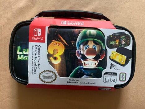 Officially Licensed Nintendo Switch Luigi's Mansion 3 Lite Carrying Case - Hard Shell Travel Case with Adjustable Viewing Stand - Game Case Included