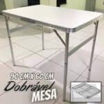 Palisad - Mesa Dobrável De Alumínio Com Tampo De Mdf, 900 X 600 Mm