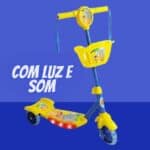 Patinete com Cesta Floresta Divertida Luz e Som, DM Radical