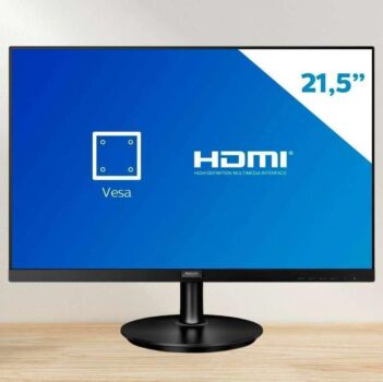 PHILIPS Monitor 21.5" VA com HDMI - 221V8L, Preto, pequeno