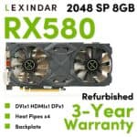 Placa de Vídeo RX 580 2048SP 8GB Lexindar