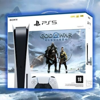 PlayStation 5 2022 825GB 1 Controle Branco Sony - com God of War Ragnarok