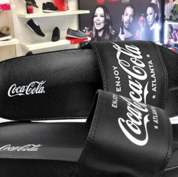 Sandália slide Slide Atlanta Star Basic, Coca-Cola Shoes, masculino