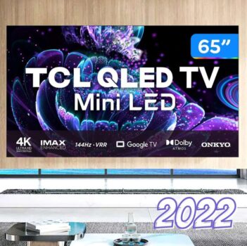 Smart TV 65” 4K QLED TCL 65C835 120Hz - Wi-Fi Bluetooth Google Assistente 4 HDMI 2 USB