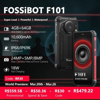 Smartphone FOSSiBOT F101 Cupom