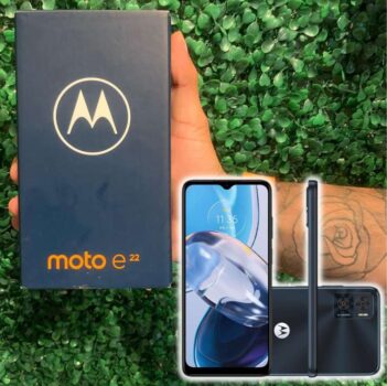 Smartphone Motorola Moto E22, 4GB RAM, 64GB, Câmera 16MP, Tela 6.5, Preto - PAVU0000BR