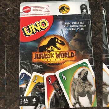 UNO Jogo de cartas Jurassic World 3, Multicolor, GXD72