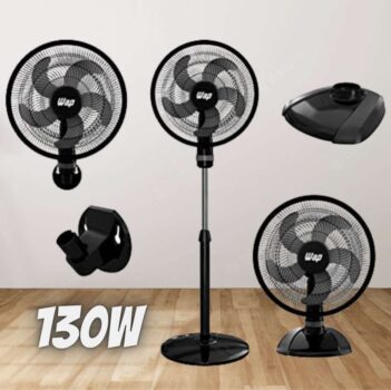 Ventilador de Coluna, Parede e Mesa WAP Rajada TURBO W130 3 EM 1 Preto 130W 50CM 127V