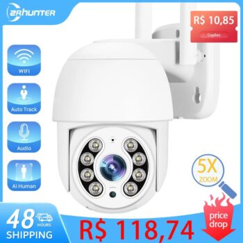 Zrhunter Câmera de Segurança Externa 2MP