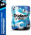 Goma de mascar Trident XSenses Peppermint Hortelã Garrafa 54g 0 açucar