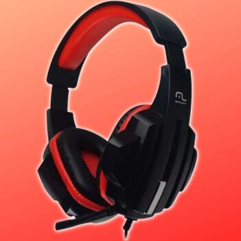 Headset Gamer Cabo Nylon P2 Preto/Vermelho Multilaser - PH120