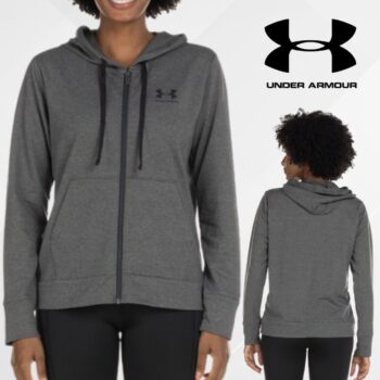 Jaqueta de Moletom Under Armour com Capuz Rival Terry FZ - Feminina