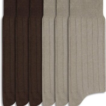 Kit 6 Meias Cano Longo Algodão, Mash, Masculino