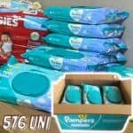 Kit Lenço Umedecido para Limpeza Pampers - Cuidado de Bebê 12 Pacotes