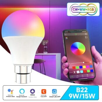 Lâmpada Inteligente Wifi Tuya 15w BOCAL E27