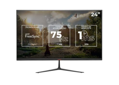 Monitor Gamer Pichau Athen V2L 24, 24 Pol, IPS, FHD, 1ms, 75Hz, FreeSync, VGA/HDMI, PG-ATHV2L24-BL01