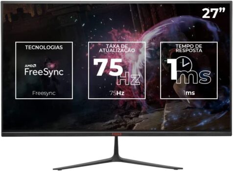 Monitor Gamer Pichau Athen V2L 27, 27 Pol, IPS, FHD, 1ms, 75Hz, FreeSync, VGA/HDMI, PG-ATHV2L27-BL01