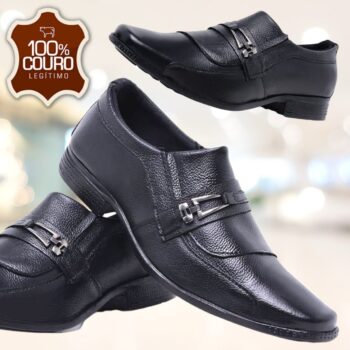 Sapato Social Confortável Masculino em 100% Couro