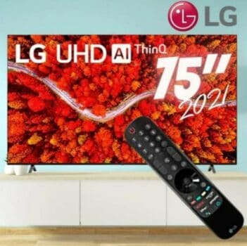 Smart TV Led 75" LG UHD 4K Thinq Ai TV HDR10 Webos 22 3HDMI 2USB Wi-fi 75UQ801COS