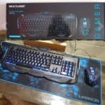 Teclado E Mouse Gamer C/ Fio Detalhes Azuis Multilaser-tc195