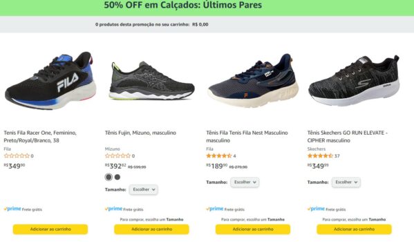 50% OFF em Calçados: Últimos Pares