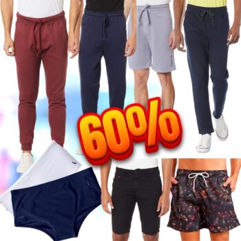 60% off em Peças Masculinas